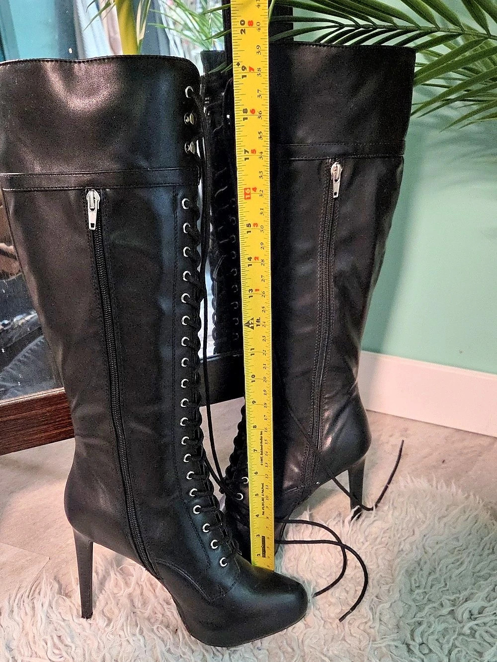 SEXY JustFab Caley Black Over-the-Knee Heeled Boots US 8.5 Never Worn